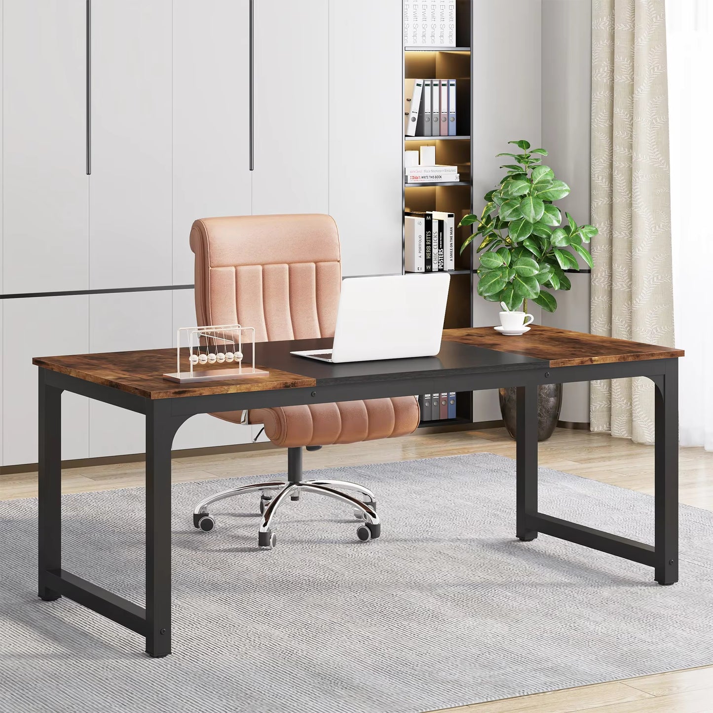 Large Office Desk Computer Table Study Writing Desk Workstation for Home Office Modern Computer Desk
