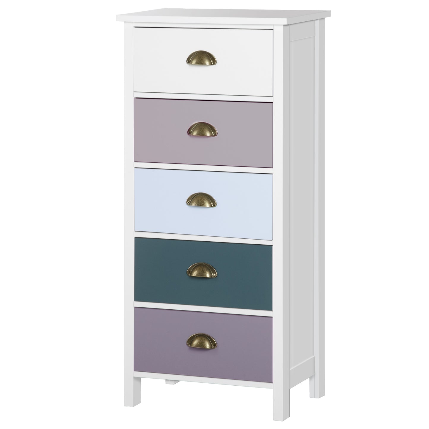Chest of Drawers 5-Drawer Dresser Storage Cabinet W/ Handle Bedroom Living Room