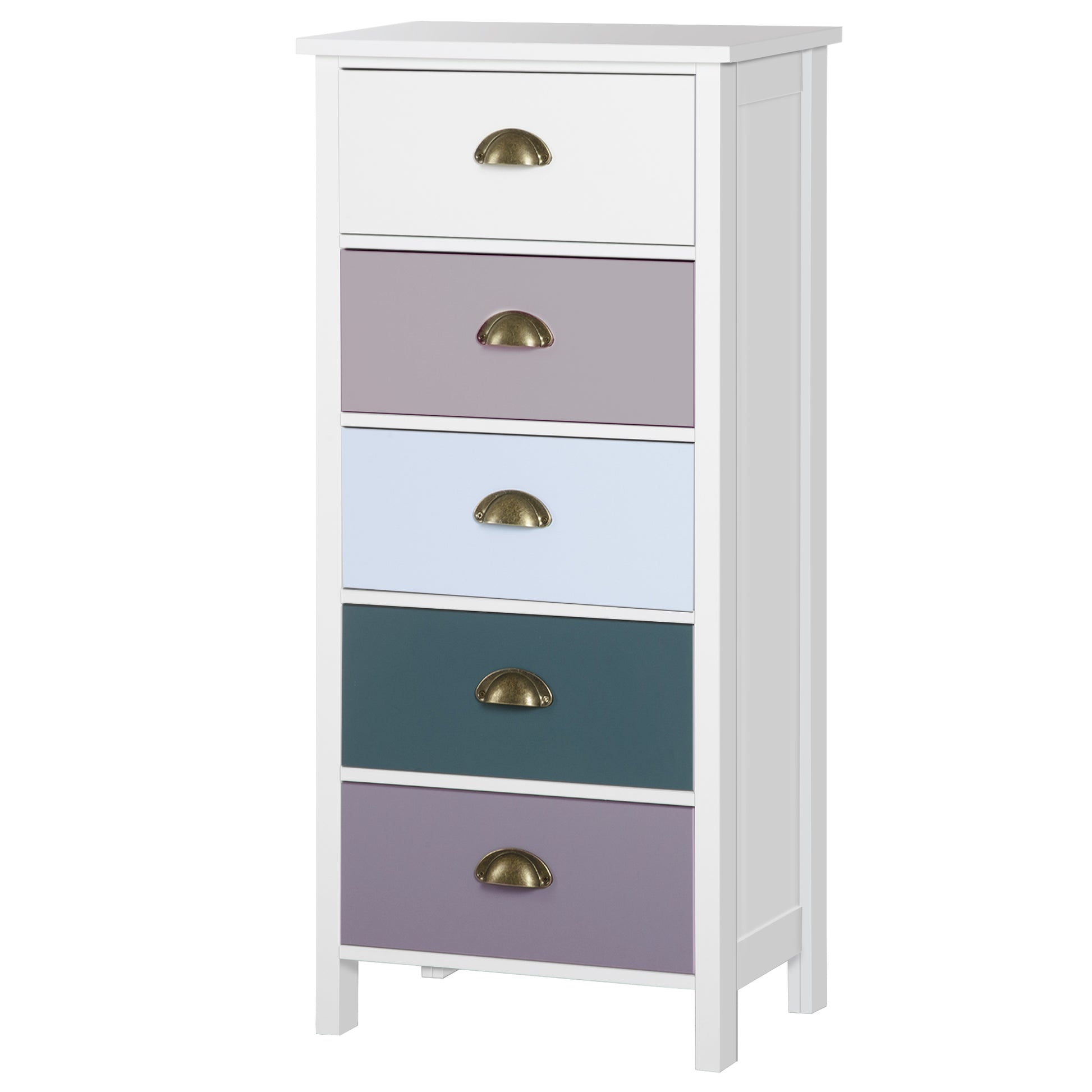 Chest of Drawers 5-Drawer Dresser Storage Cabinet W/ Handle Bedroom Living Room