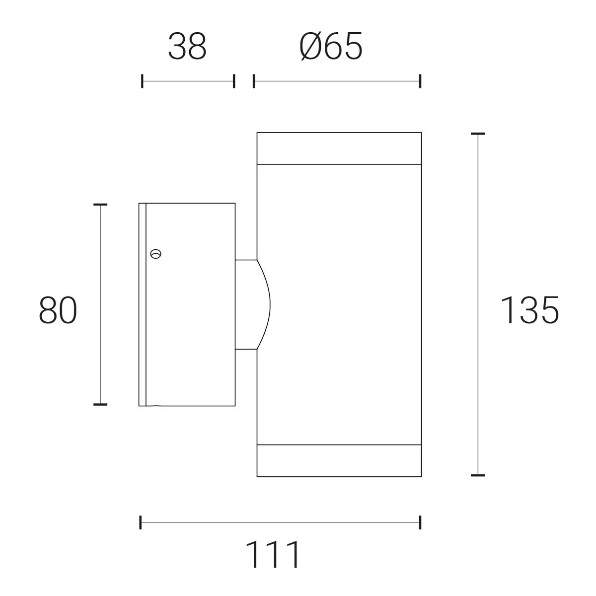 4Lite Outdoor up down Light Fixture, 2 Pack