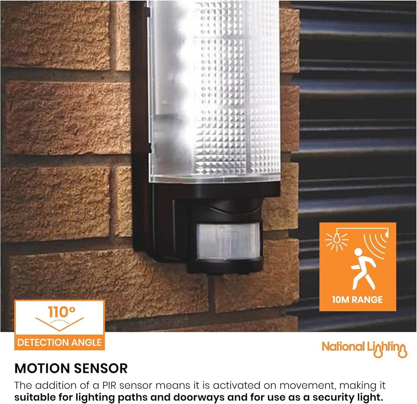 Motion Outdoor Lights Mains Powered - PIR Lights Outdoor - Bulkhead Wall Lights