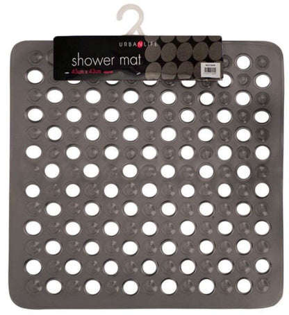 Bath Shower Mat Non Slip PVC Bathroom Rubber anti Slip Suction Square 43 X 43 Cm