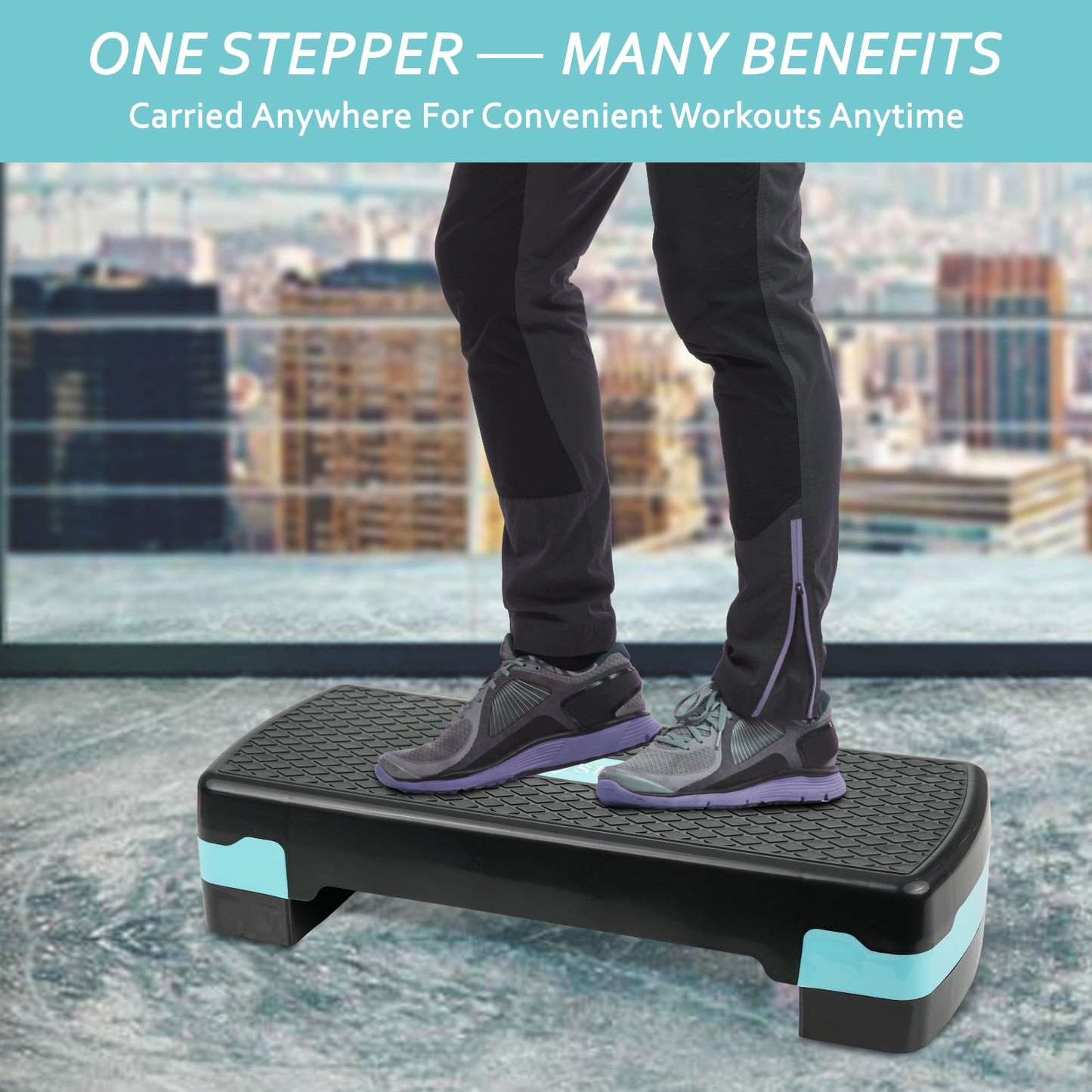 Aerobic Stepper Yoga Step Board Gym Fitness Exercise Cardio Adjustable Blocks