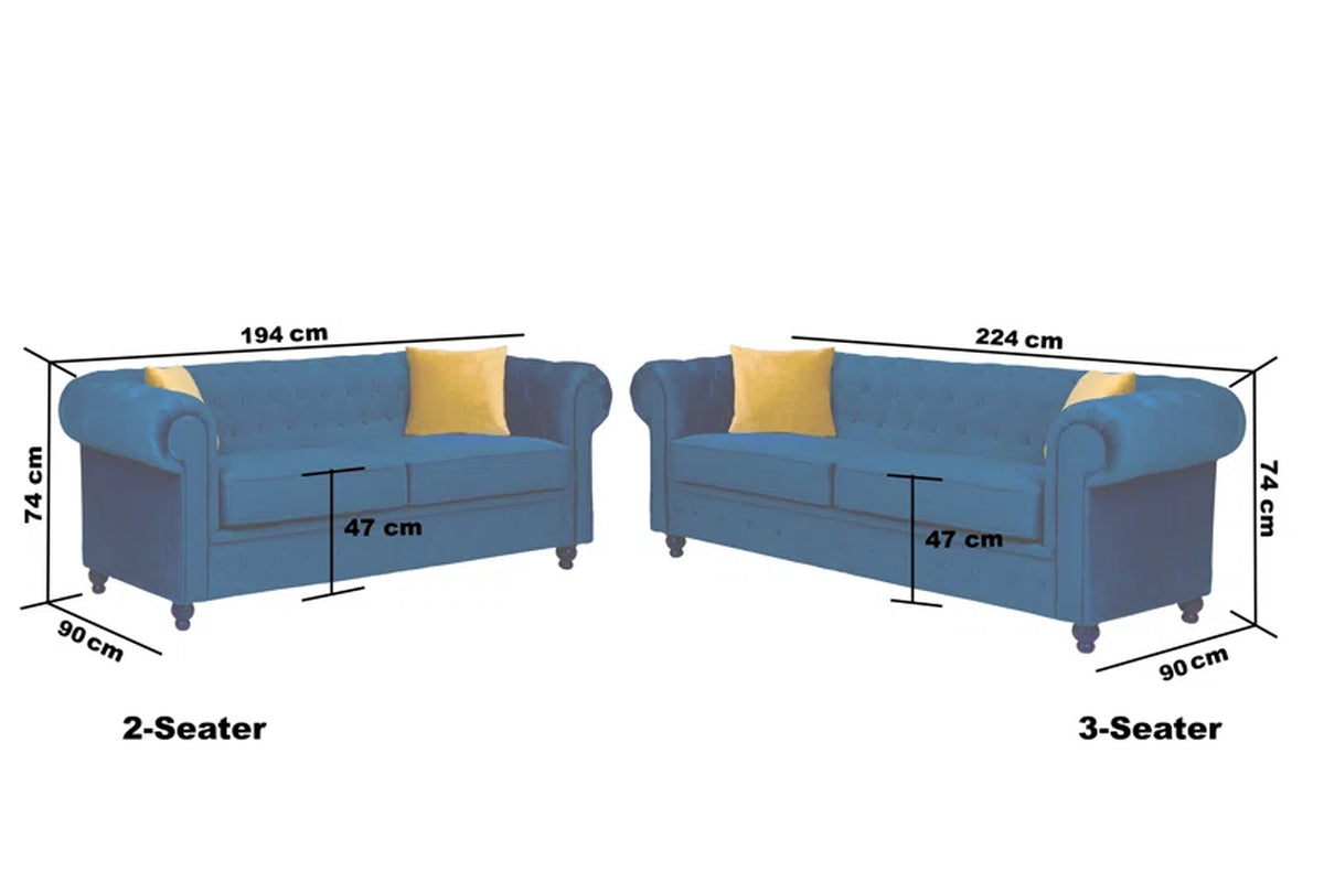 Frances 2 - Piece Velvet Living Room Set