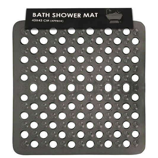 Bath Shower Mat Non Slip PVC Bathroom Rubber anti Slip Suction Square 43 X 43 Cm