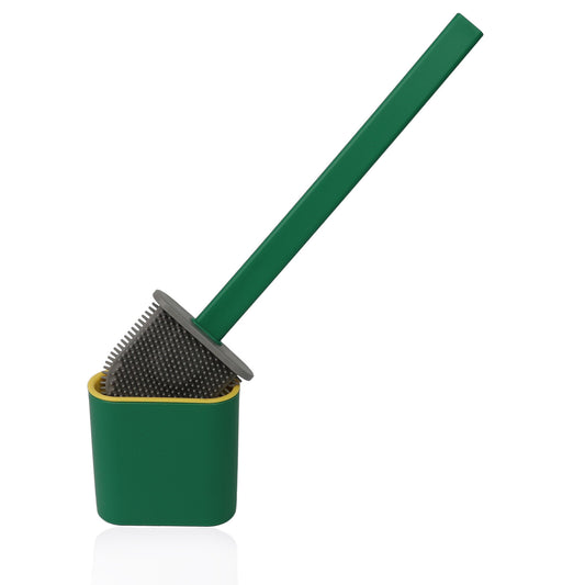 Toilet Brush & Holder Set Bathroom Cleaning Accessory Silicone