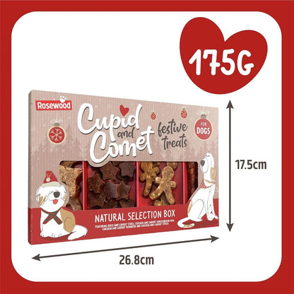 Rosewood Christmas Natural Selection Box Treats for Dogs 175G