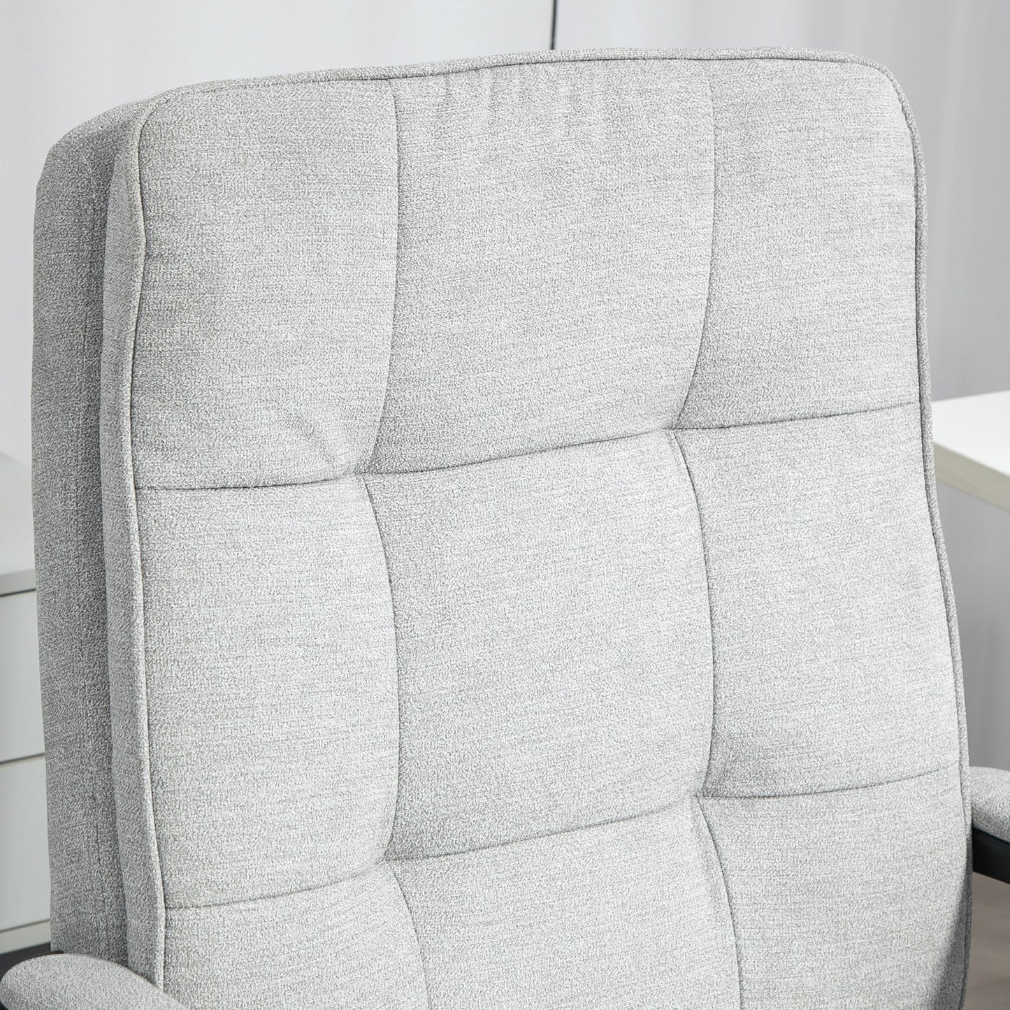 Office Chair with Dual-Layer Padding, Fabric Computer Desk Chair for Home Office