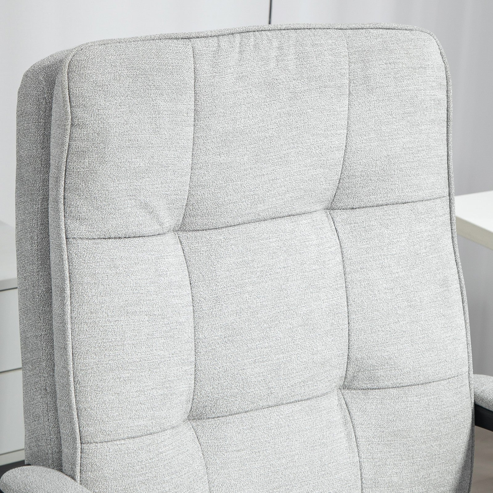Office Chair with Dual-Layer Padding, Fabric Computer Desk Chair for Home Office
