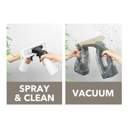 Beldray Cordless Window Vacuum plus Rechargeable with Spray Bottle & Wipe Pad