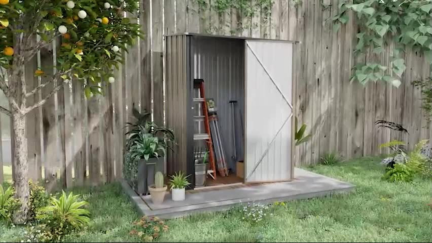 Outdoor Storage Shed Steel Garden Shed W/ Lockable Door for Garden