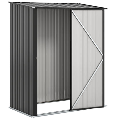 Outdoor Storage Shed Steel Garden Shed W/ Lockable Door for Garden
