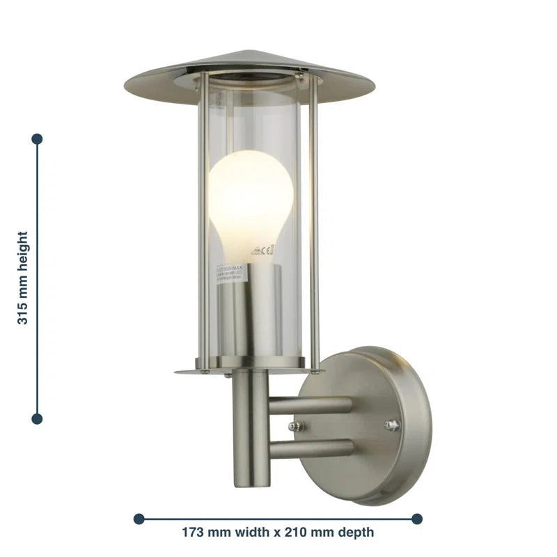 Needham Stainless Steel Outdoor Wall Lantern