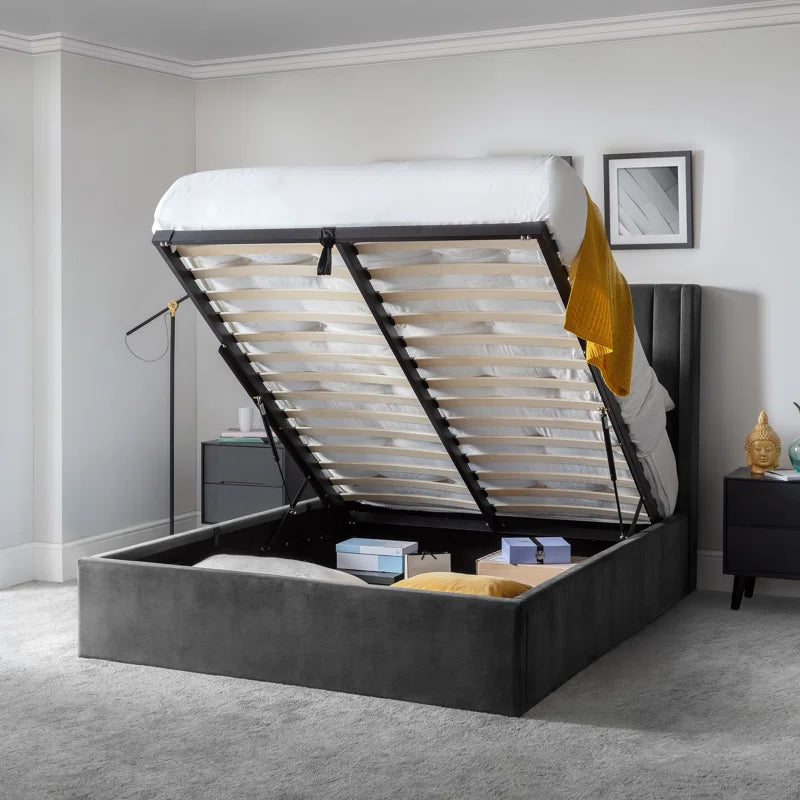 Bozrah Upholstered Ottoman Bed with Mattress