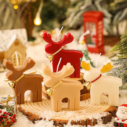 Christmas Candles Scented Deer Candles Home Decoration Merry Christmas Scented Candles Giving Festival Gift for Home New Year