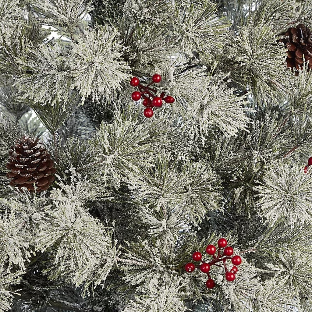 7Ft 6In Forrester Pre-Lit Artificial Christmas Tree with Berries & Pine Cones