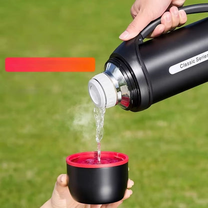 1.2L Large Capacity Kettle Outdoor Camping Thermos Outdoor Travel Coffee Thermos Portable Vacuum Cup