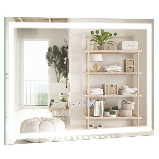 60 X 40 CM LED Bathroom Mirror with 3-Color Dimmable Lights