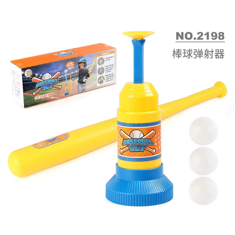 Adjustable Baseball Throwing Machine Combination Set Outdoor Sports Toys Children'S Outdoor Baseball Ejection Sports Toys Juegos