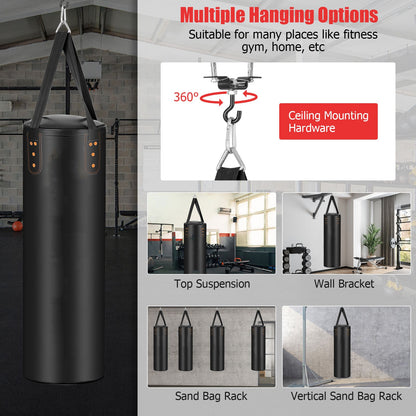 4-In-1 Hanging Boxing Bag Set with 12OZ Boxing Gloves