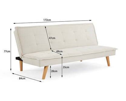 172Cm Armless Sofa Bed
