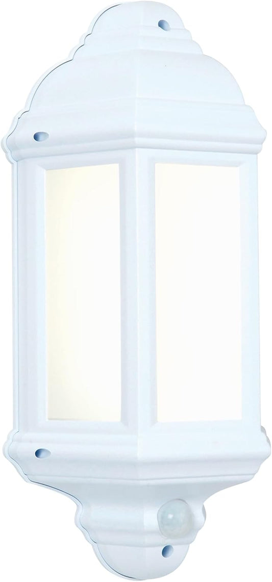 National Lighting HALBURY LED Outdoor 7W Outdoor Garden LED White Half Wall Lant