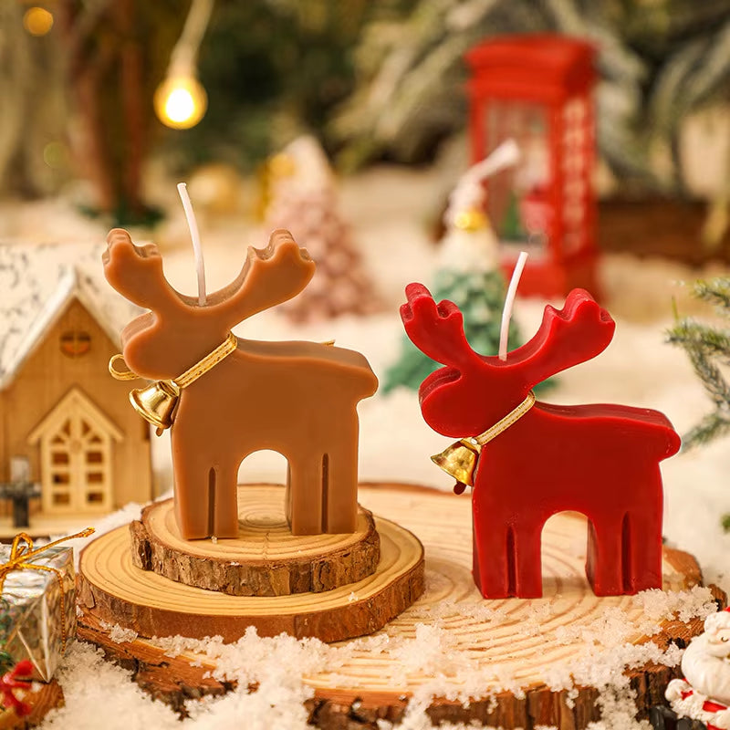 Christmas Candles Scented Deer Candles Home Decoration Merry Christmas Scented Candles Giving Festival Gift for Home New Year