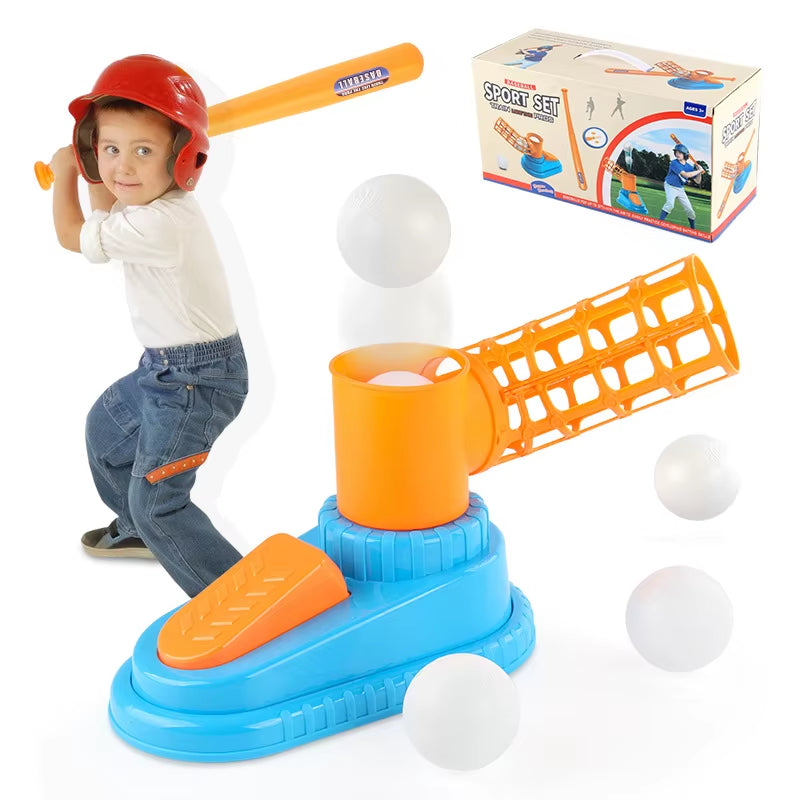 Adjustable Baseball Throwing Machine Combination Set Outdoor Sports Toys Children'S Outdoor Baseball Ejection Sports Toys Juegos