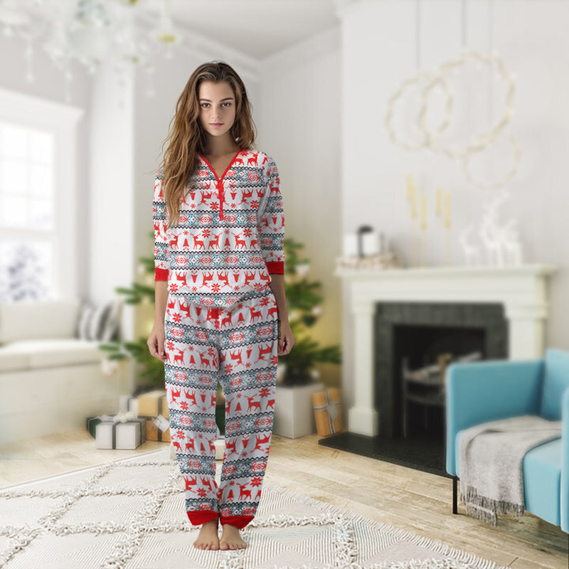 UK Family Matching Christmas Pyjamas Adult Kids Xmas Nightwear Pajamas Sleepwear