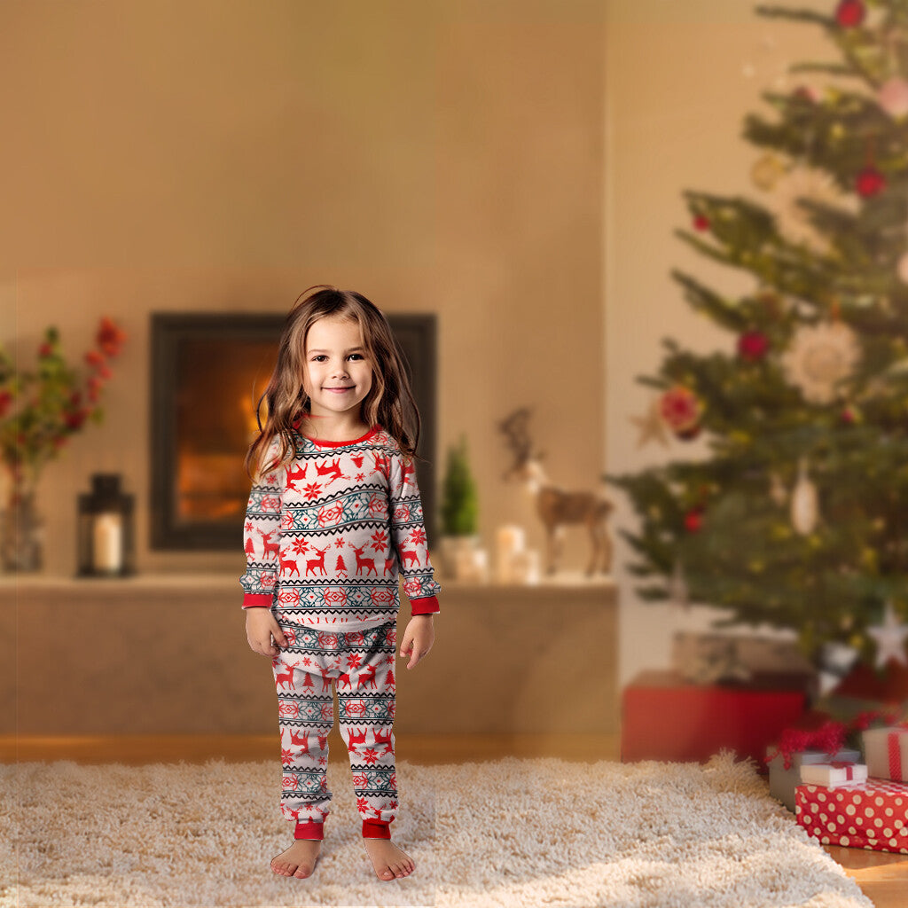 UK Family Matching Christmas Pyjamas Adult Kids Xmas Nightwear Pajamas Sleepwear