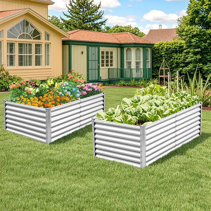 60 Cm Raised Garden Bed Elevated Garden Planter with Open Bottom Design