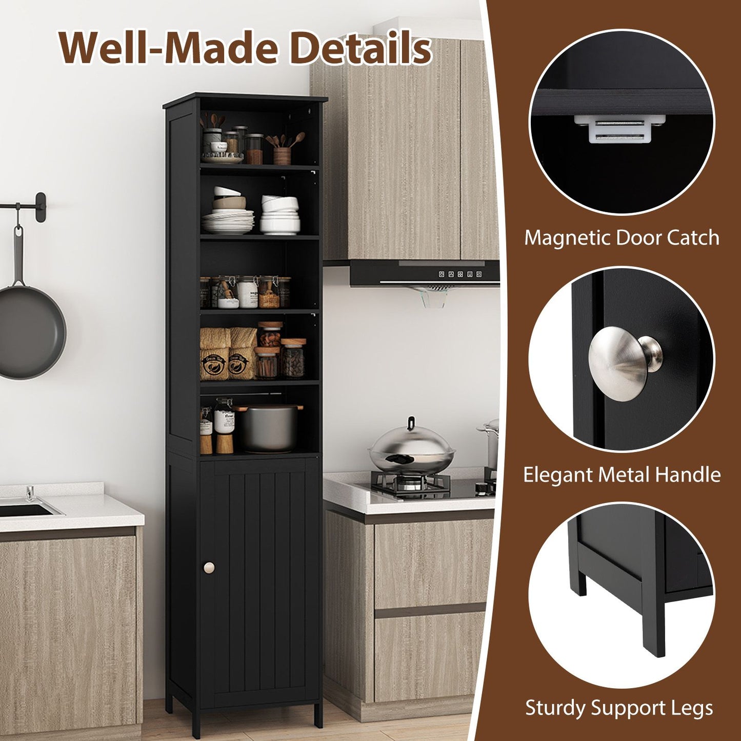 7-Tier Tall Freestanding Cabinet