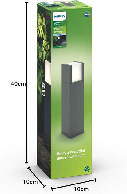 Philips LED Arbour Outdoor Pedestal Light [Anthracite - Cool White] for Outdoor