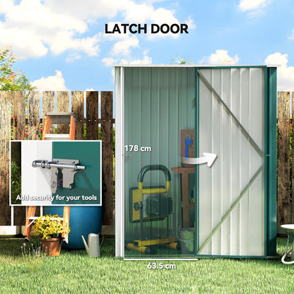 Outdoor Storage Shed Steel Garden Shed W/ Lockable Door for Garden