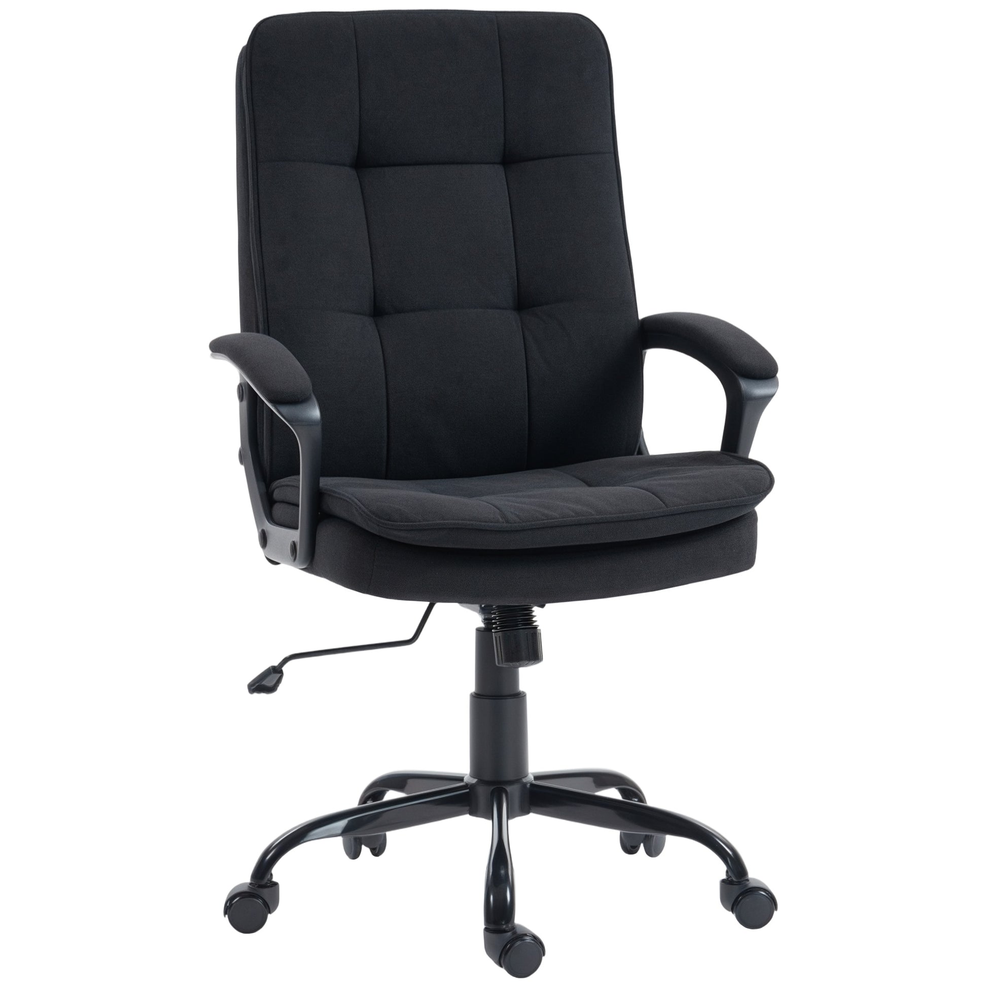 Office Chair with Dual-Layer Padding, Fabric Computer Desk Chair for Home Office