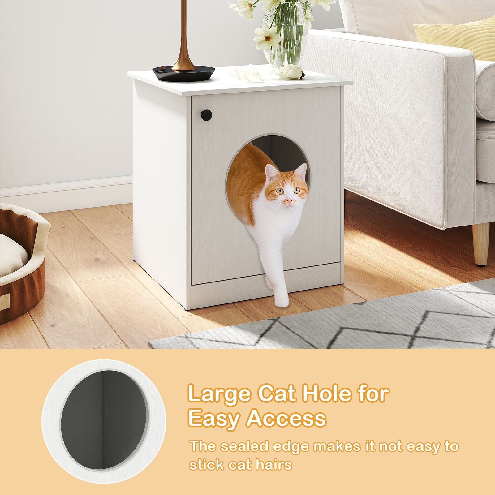 Cat Litter Box Enclosure for Living Room Bedroom