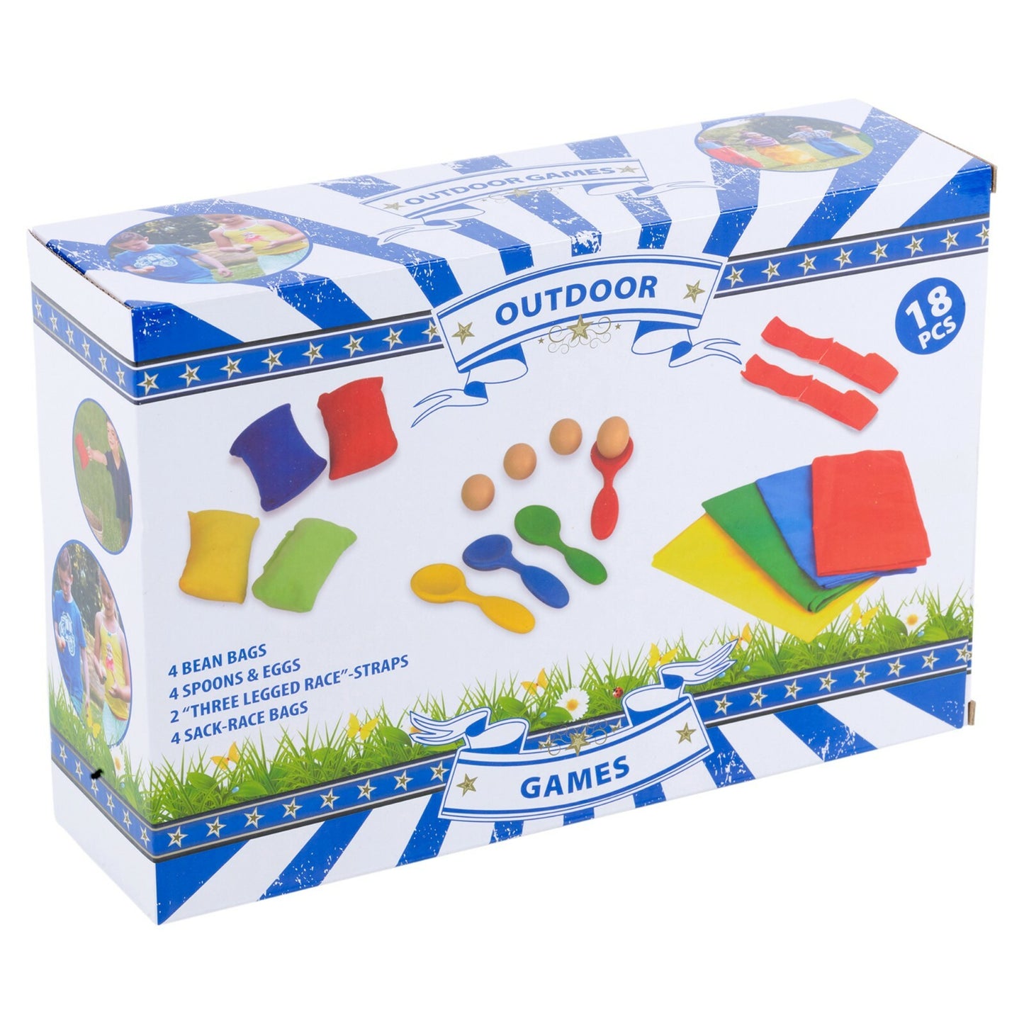 18 PCS Classic Large Garden Games Outdoor Summer Beach BBQ Party Kids Fun Sport