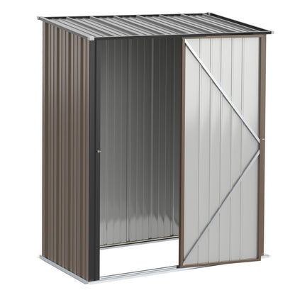 Outdoor Storage Shed Steel Garden Shed W/ Lockable Door for Garden