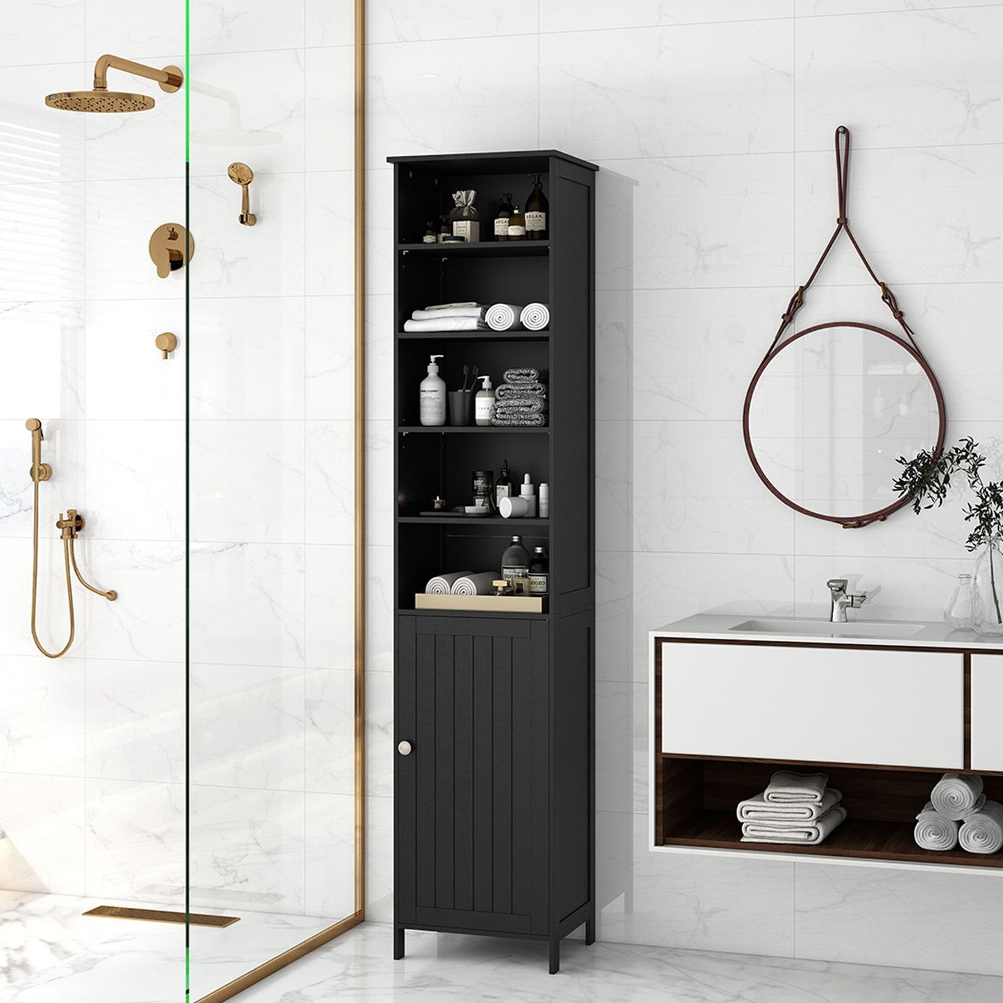 7-Tier Tall Freestanding Cabinet