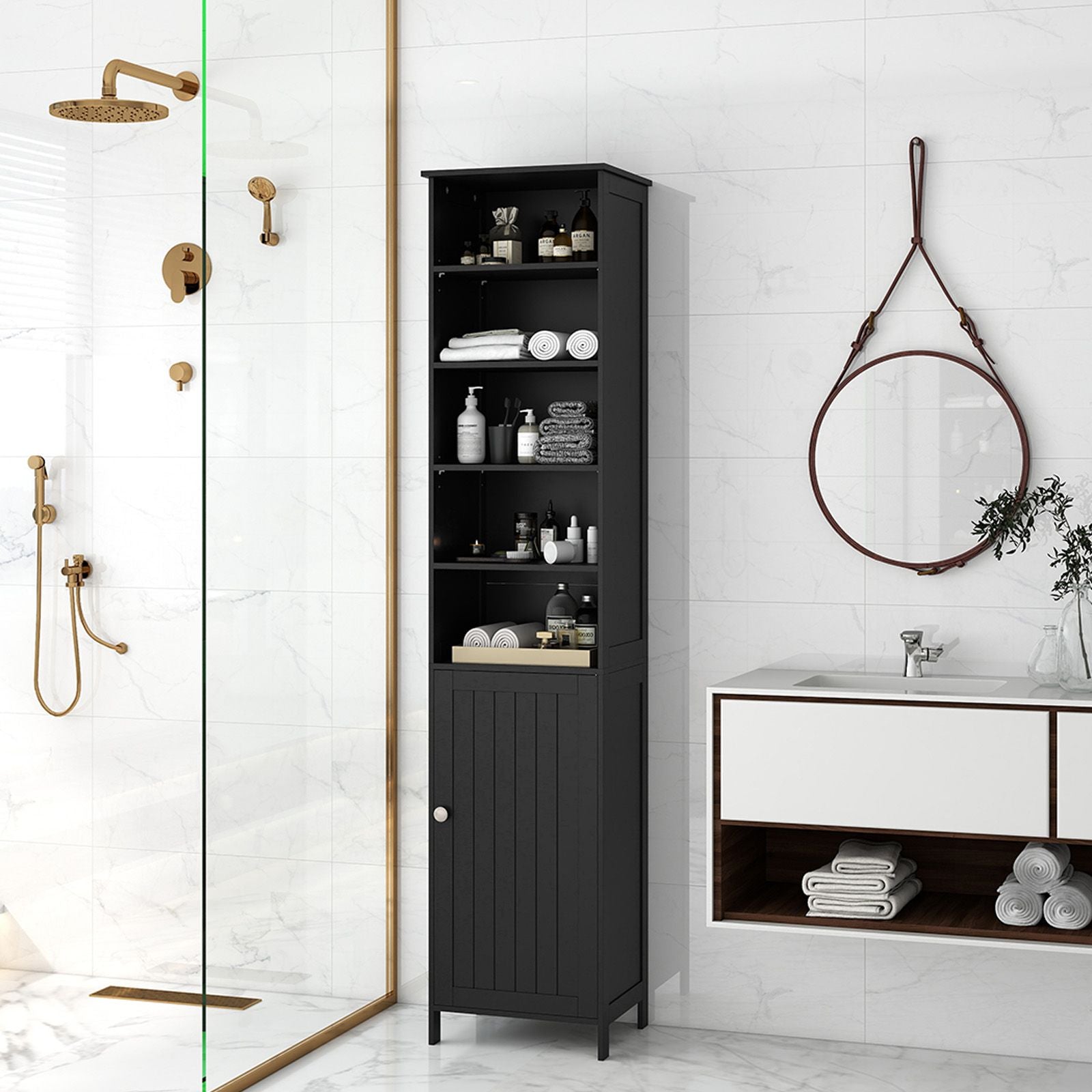 7-Tier Tall Freestanding Cabinet