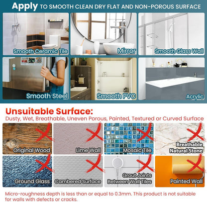 Razor Holder for Shower with Suction Cup,Vacuum Shower Hooks Reusable Bathroom Suction Razor Holder Bathroom Wall Hooks for Towels Robes Multipurpose Hanging 2 Packs, Black