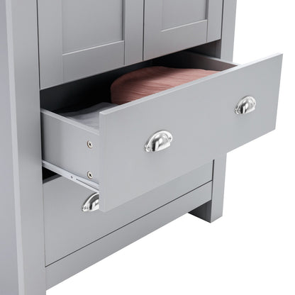 3 Door 2 Drawers Wardrobe with Shelves Storage & Hanging Rail Bedroom Furniture