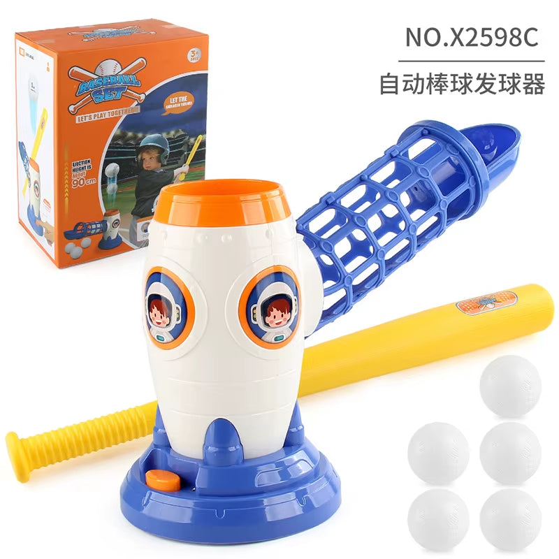 Adjustable Baseball Throwing Machine Combination Set Outdoor Sports Toys Children'S Outdoor Baseball Ejection Sports Toys Juegos