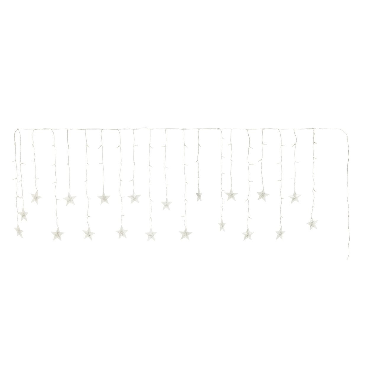Home 180 LED Warm White Star Shaped Christmas Curtain Lights