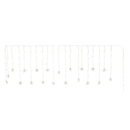 Home 180 LED Warm White Star Shaped Christmas Curtain Lights