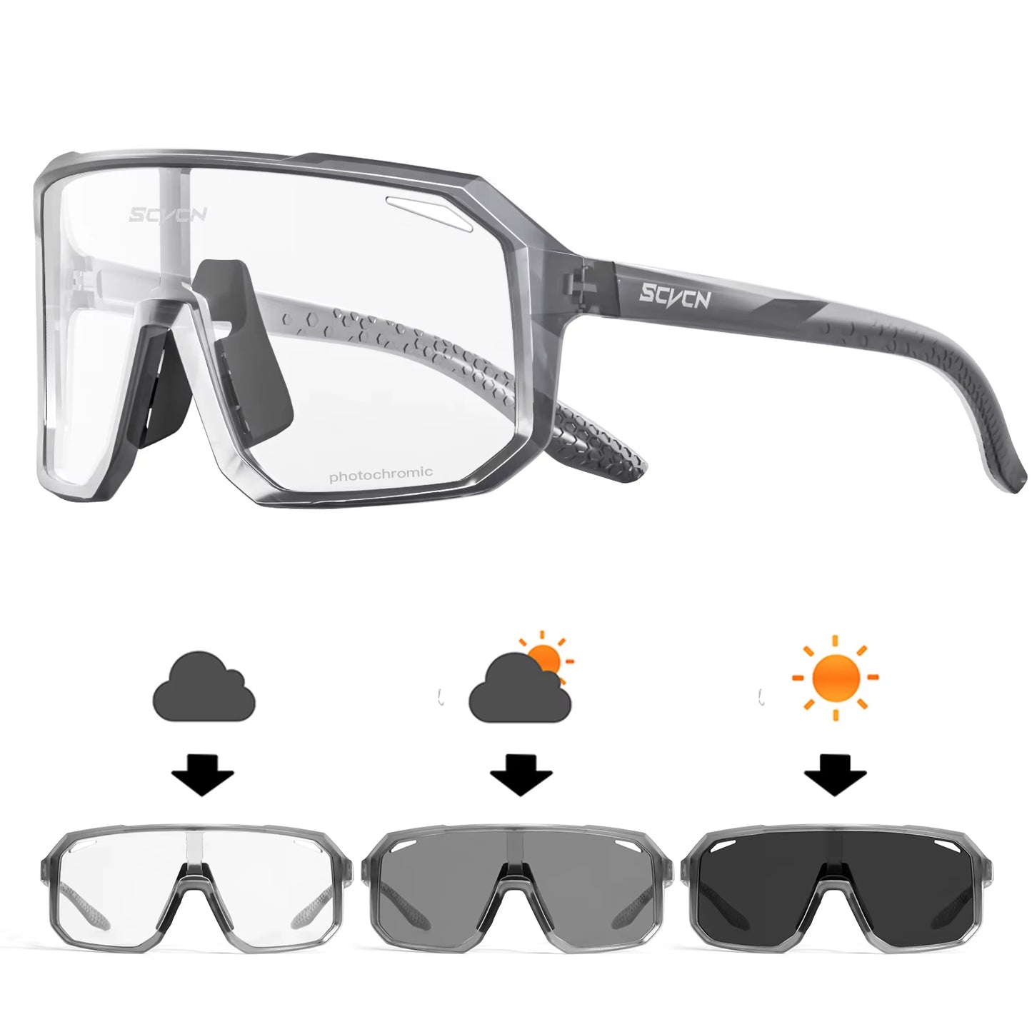 Cycling Glasses Photochromic Sunglasses Men Women Mountain Bike Road Eyewear New Bicycle Riding Outdoor Sports Hiking Goggles