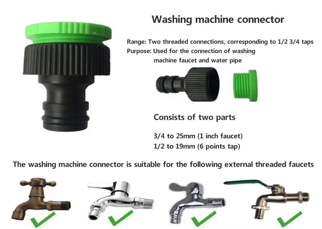 Magic Garden Hose Retractable Multi-Function Garden Watering Hose Reel 25FT-200FT