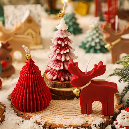 Christmas Candles Scented Deer Candles Home Decoration Merry Christmas Scented Candles Giving Festival Gift for Home New Year