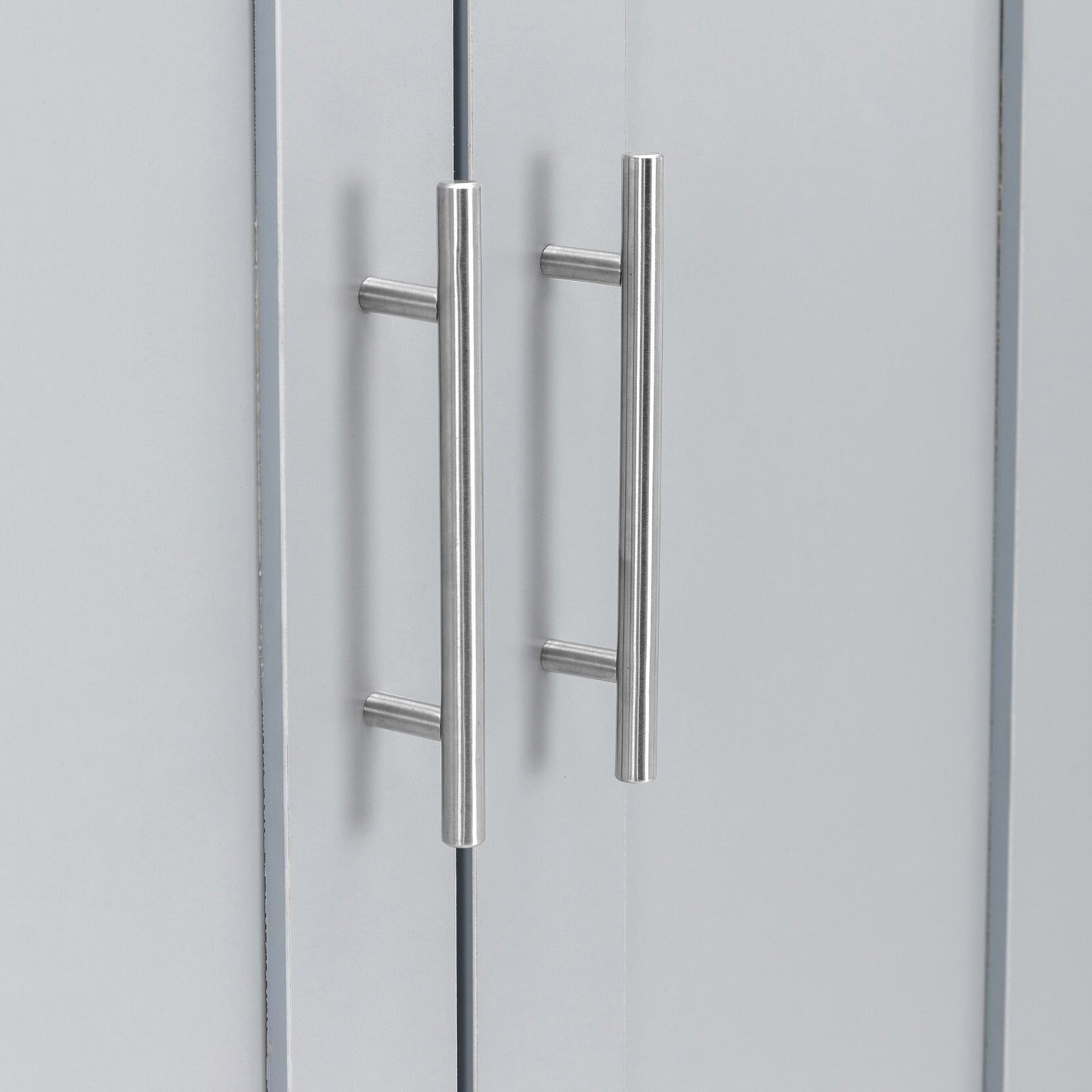 3 Door 2 Drawers Wardrobe with Shelves Storage & Hanging Rail Bedroom Furniture