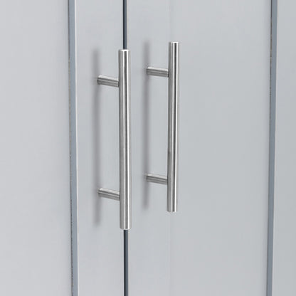 3 Door 2 Drawers Wardrobe with Shelves Storage & Hanging Rail Bedroom Furniture
